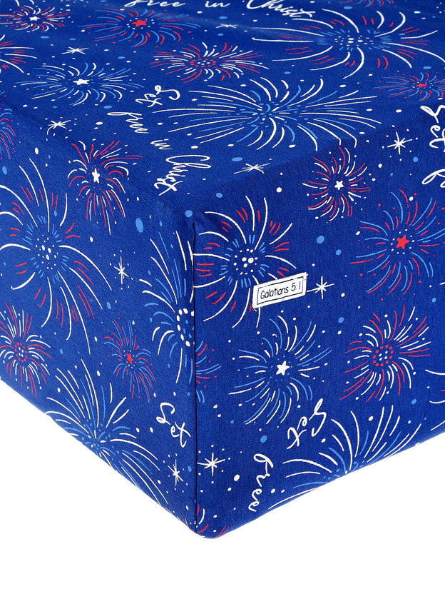 Set Free in Christ Bedsheet Cotton