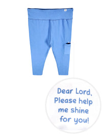 Kids Shine Prayer Pocket Ultramarine Leggings