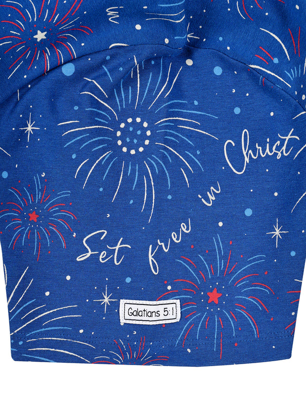 Set Free in Christ Womens PJ Nightgown Cotton