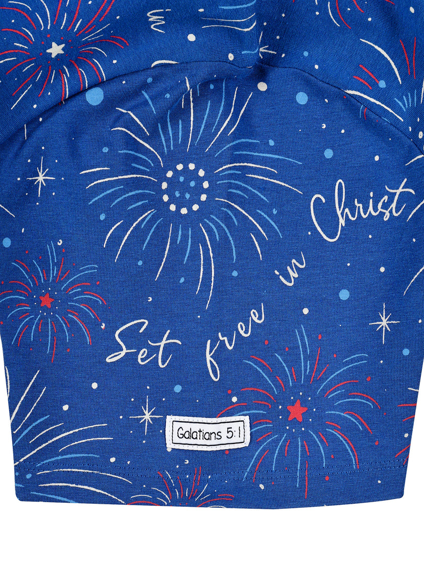Set Free in Christ Womens PJ Nightgown Cotton