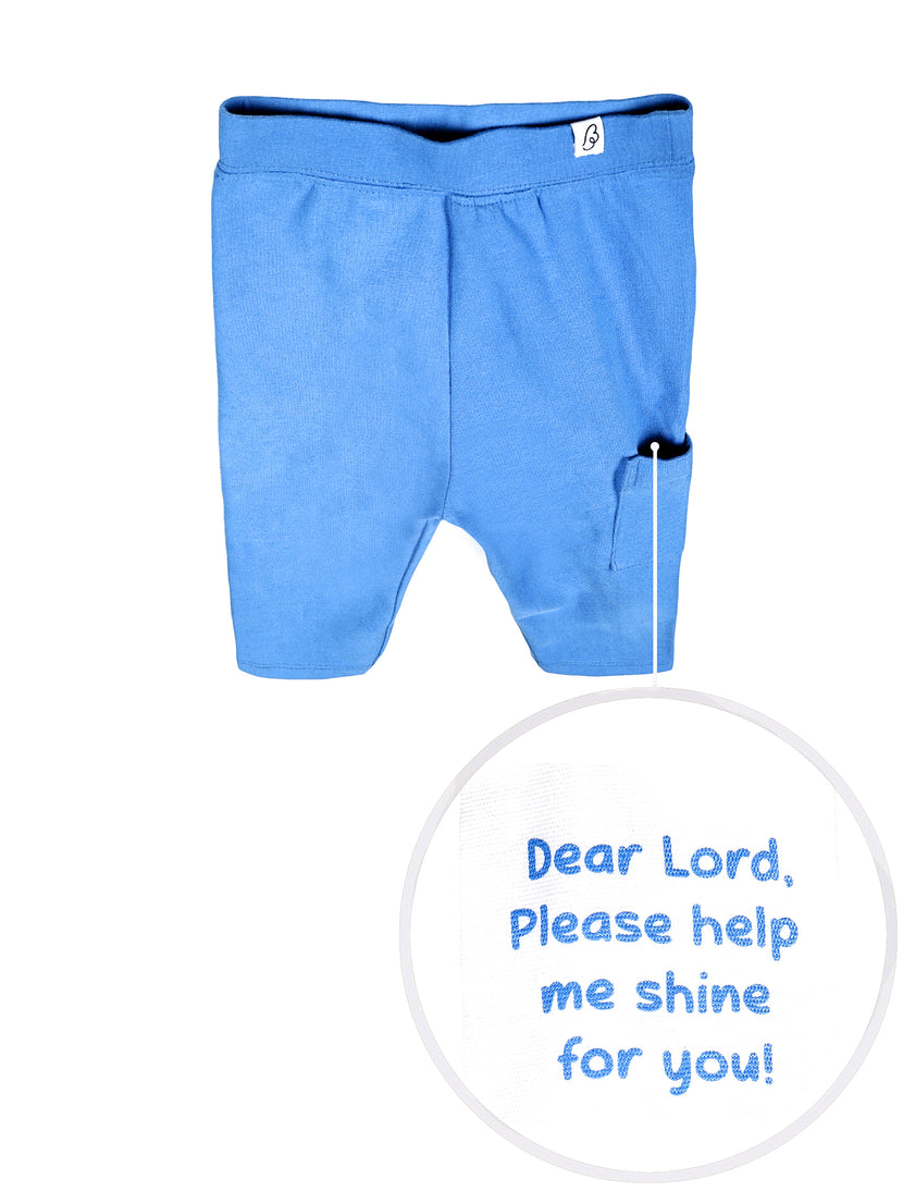 Baby Shine Prayer Pocket Ultramarine Leggings