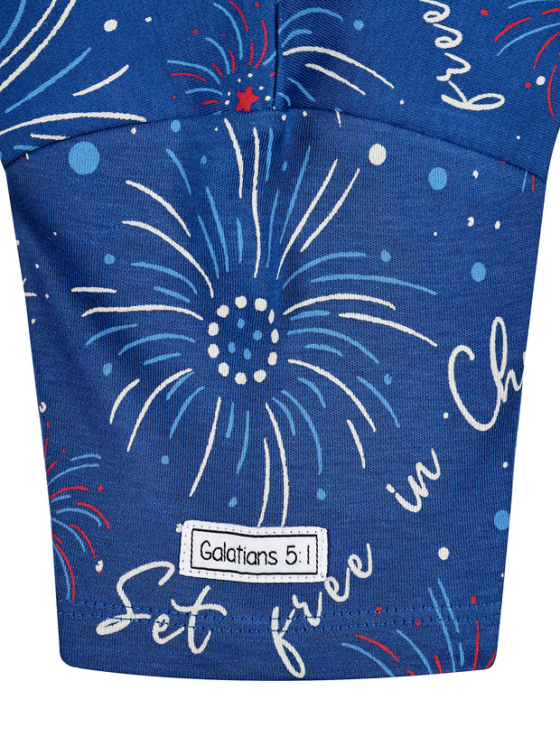 Set Free in Christ PJ Short Sleeve Set Cotton