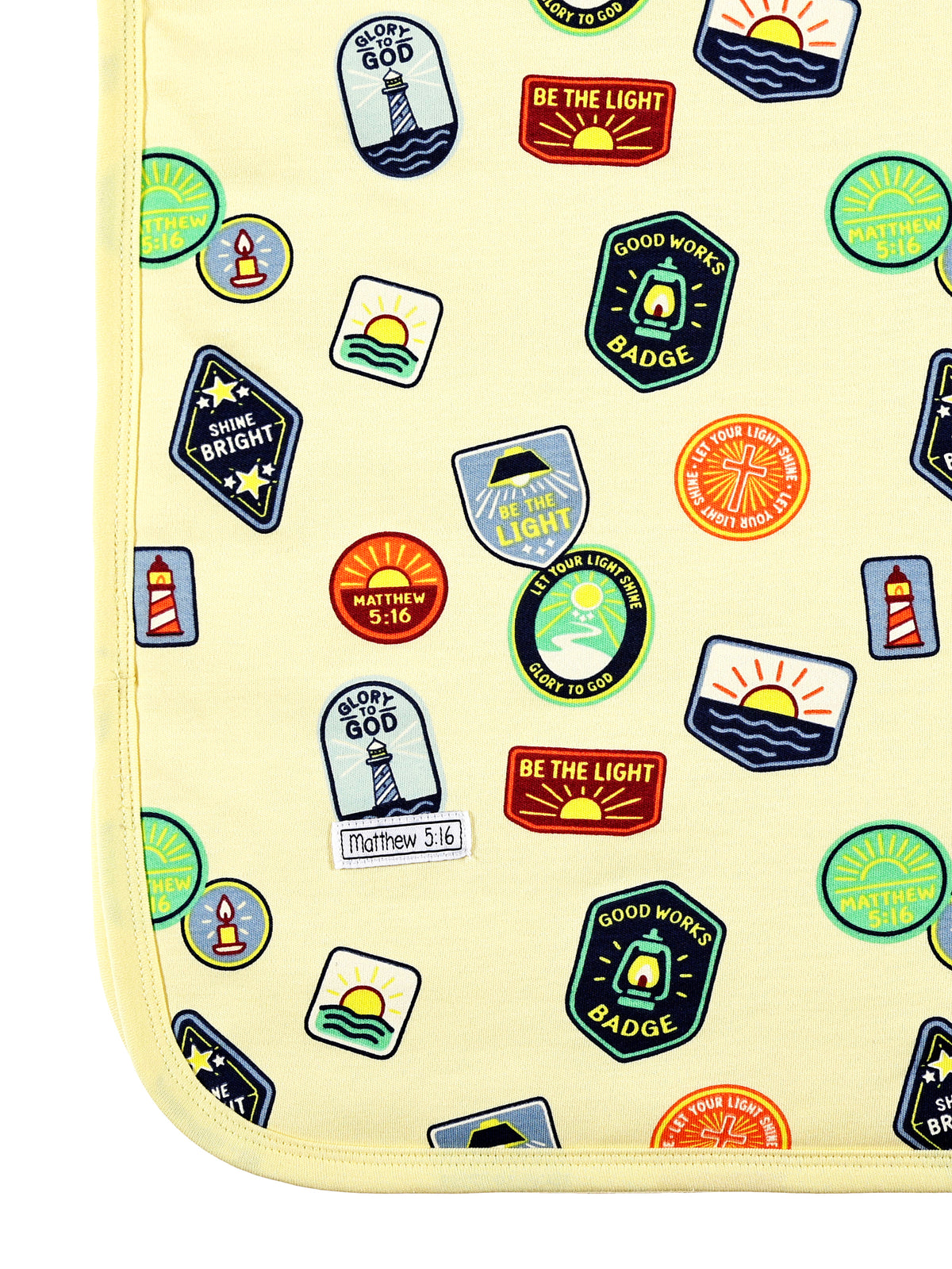 Be the Light Badges Blanket Cotton
