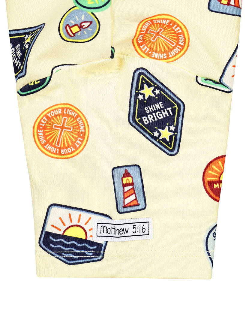 Be the Light Badges PJ Shorts Set Cotton