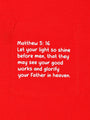 Kids Shine Red Prayer Pocket T-Shirt | Short Sleeve