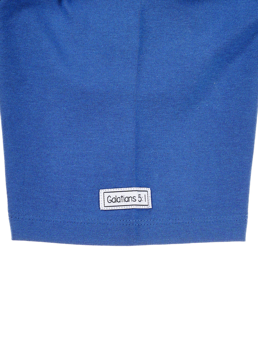Set Free in Christ Mens PJ Shorts Set Cotton