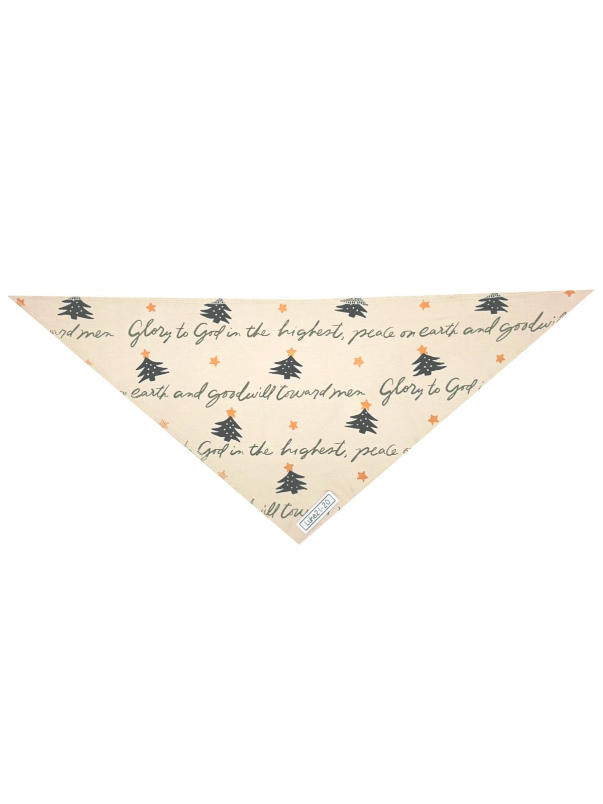 Glory to God Christmas Pet Bandana Bamboo