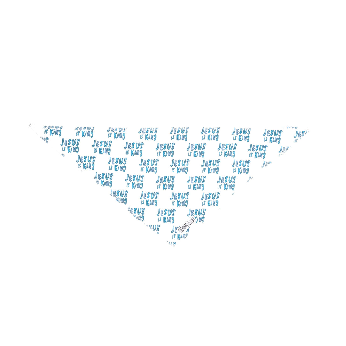 Jesus Is King Blue Pet Bandana Bamboo