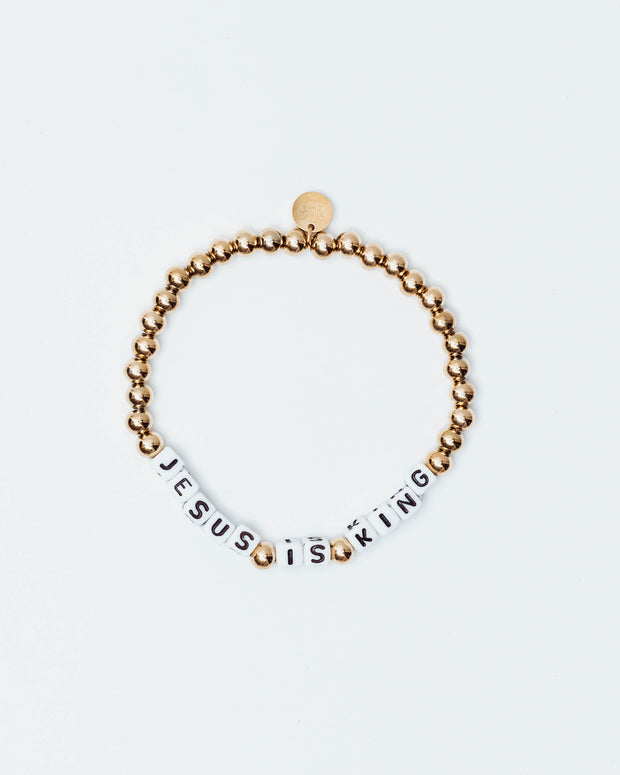 JESUS IS KING Letter Bracelet