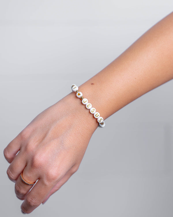 I LOVE JESUS Letter Bracelet