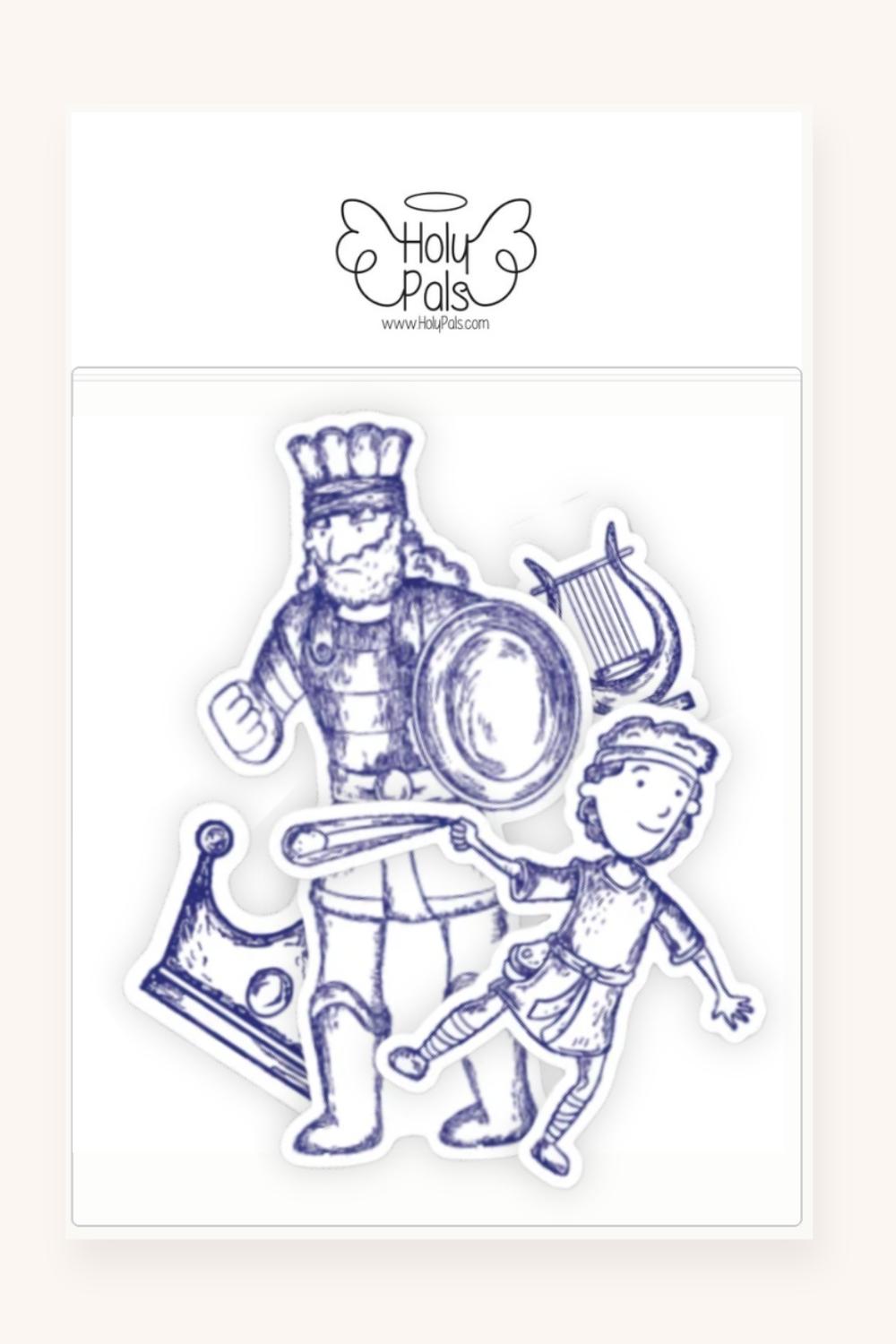 David & Goliath Stickers - 4 Pack
