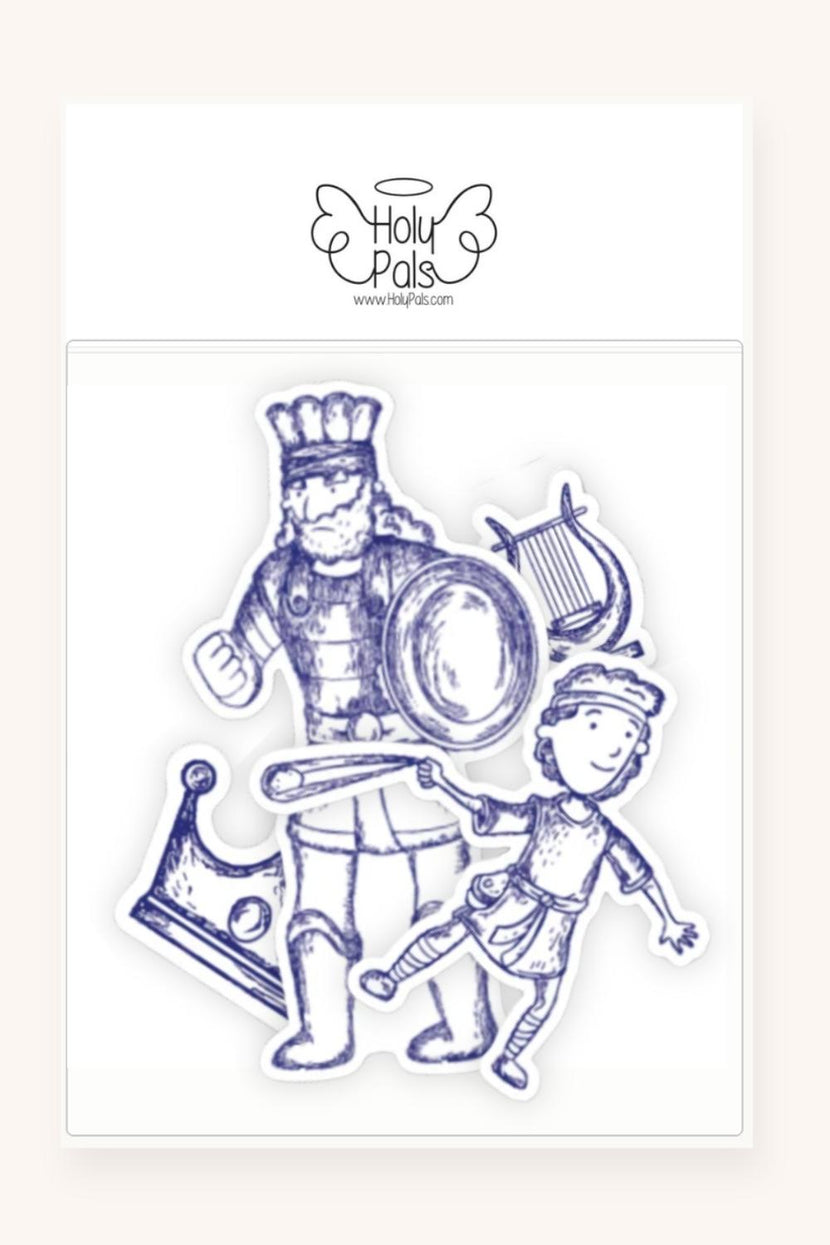 David & Goliath Stickers - 4 Pack