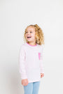 Kids Pink Prayer Pocket T-Shirt | Long Sleeve
