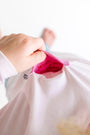 Kids Pink Prayer Pocket T-Shirt | Long Sleeve