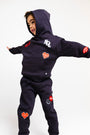 No Greater Love Vintage Washed Black Cotton Fleece Hoodie