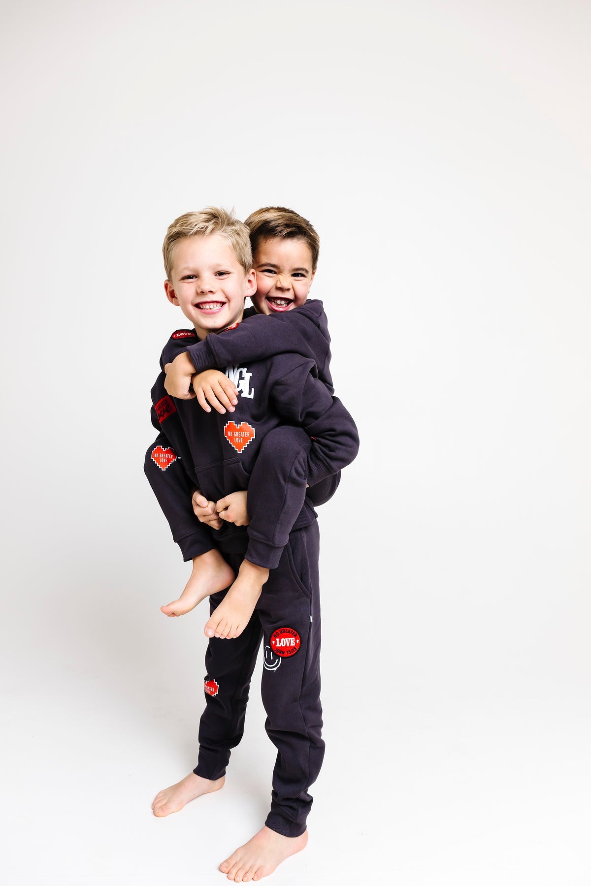 No Greater Love Black Cotton Fleece Jogger