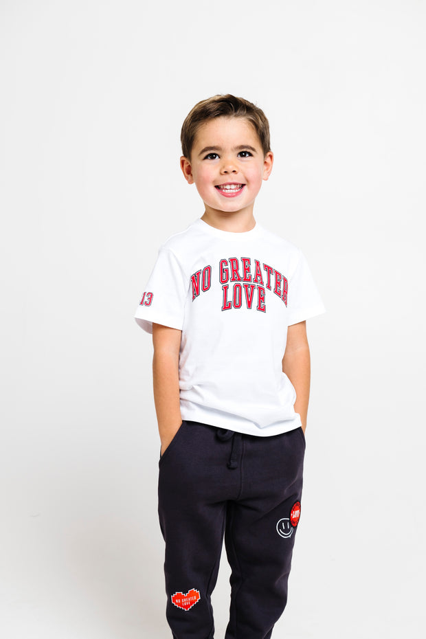 Kids No Greater Love White T-Shirt Cotton | Short Sleeve