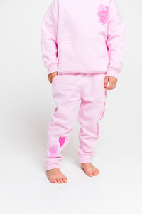No Greater Love Pink Cotton Fleece Jogger