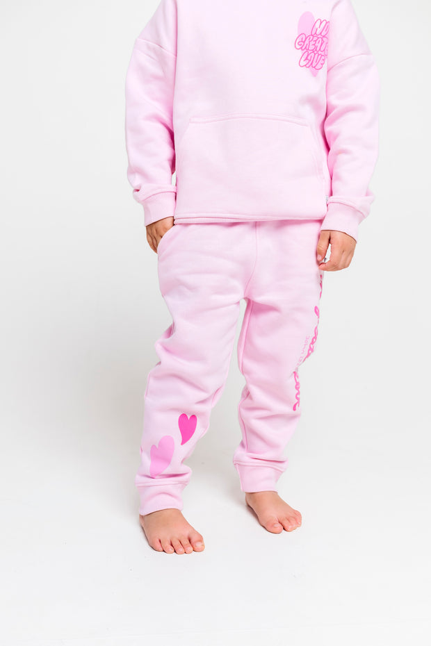 No Greater Love Pink Cotton Fleece Jogger