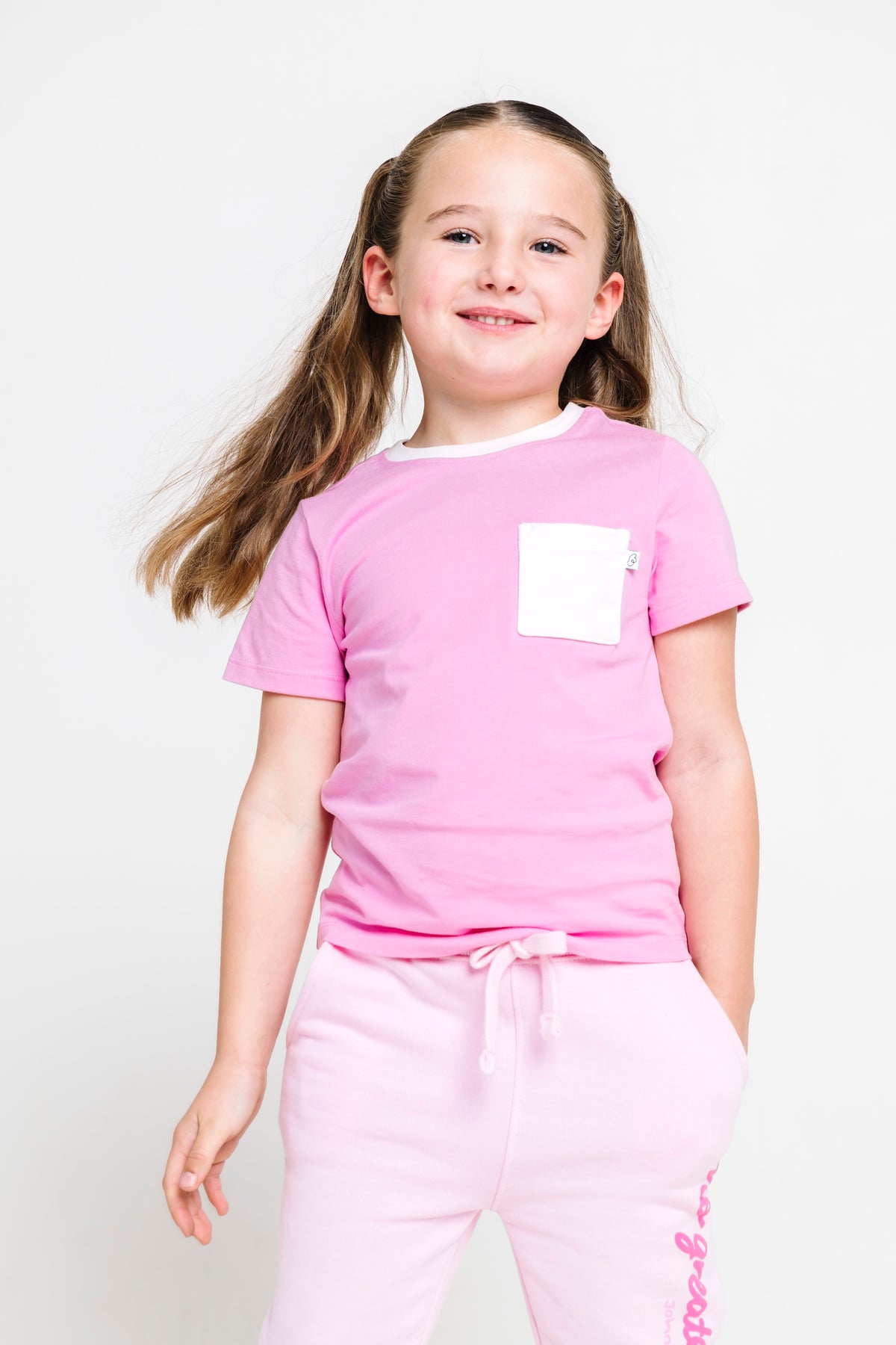 Pink Prayer Pocket Short Sleeve T-Shirt Cotton
