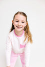 Kids Pink Prayer Pocket T-Shirt | Long Sleeve