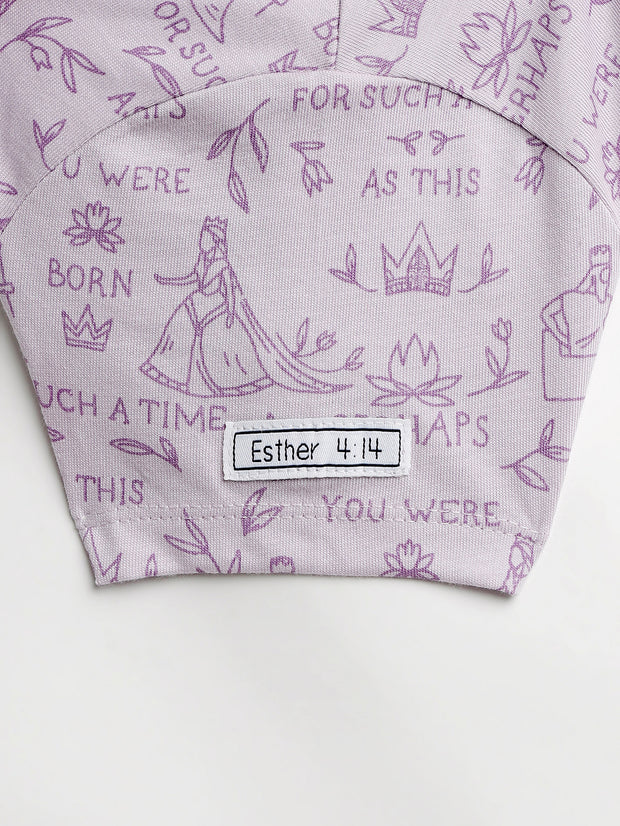 Queen Esther Lavender Twirl Dress Cotton