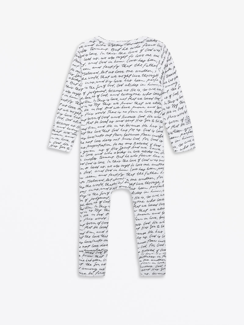 Love One Another Footless Onesie Cotton