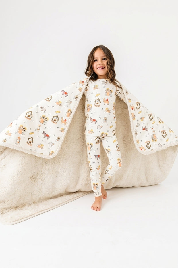 Away in a Manger Pile Blanket