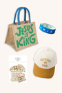Boys Stocking Stuffer Bundle - Mini Tote, WWJD Bracelet, Cap & Stickers