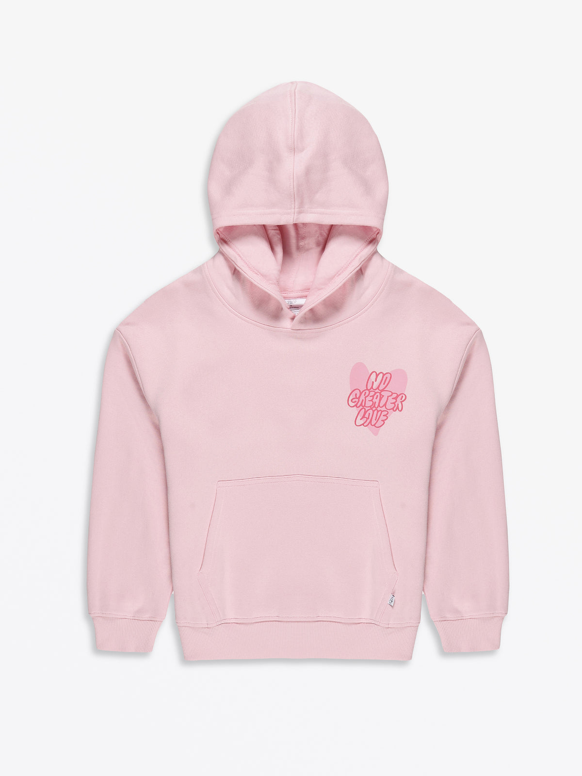 No Greater Love Pink Cotton Fleece Hoodie