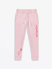 No Greater Love Pink Cotton Fleece Jogger