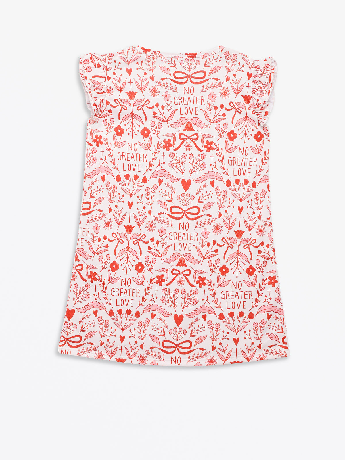 No Greater Love Pink PJ Girls Nightgown Polyester