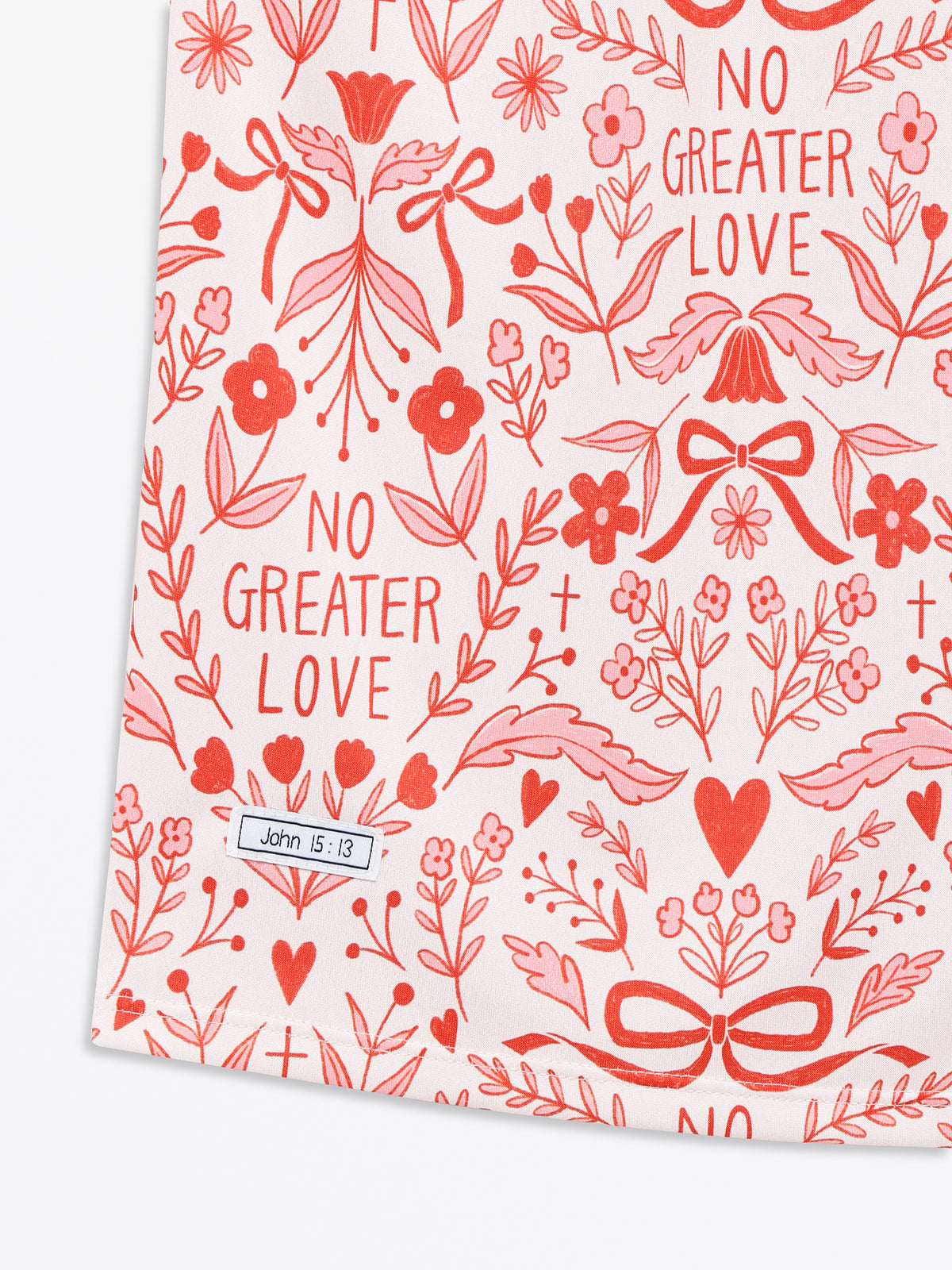 No Greater Love Pink PJ Girls Nightgown Polyester