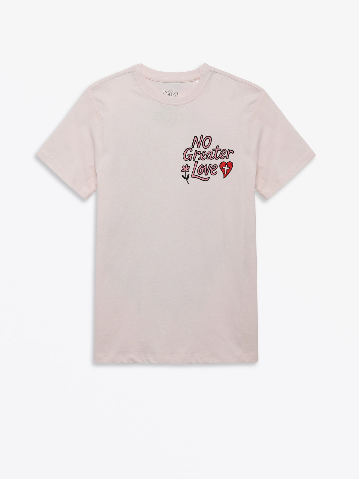 No Greater Love Pink Short Sleeve T-Shirt Cotton