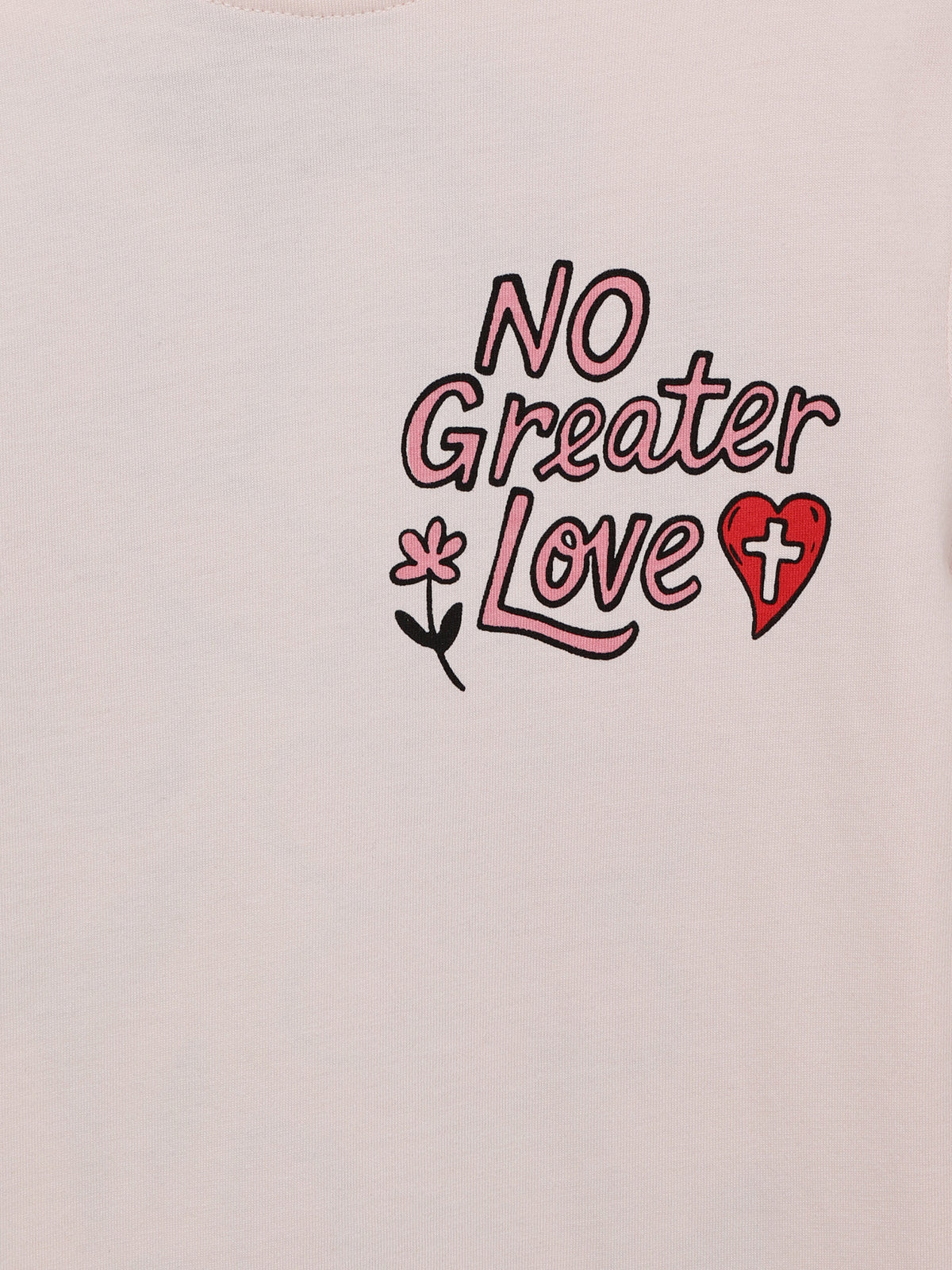 No Greater Love Pink Short Sleeve T-Shirt Cotton