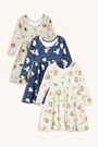 Girls Christmas Twirl Dresses in Cotton Bundle