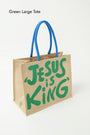 Jesus is King Large Tote Bag