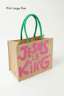 Jesus is King Large Tote Bag