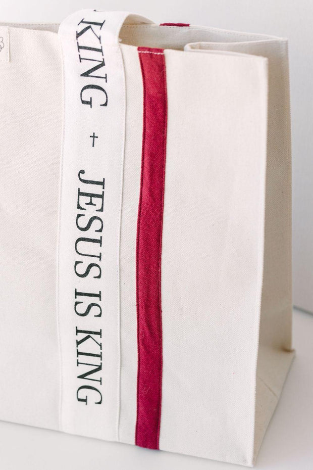 Jesus is King Canvas Tote Bag