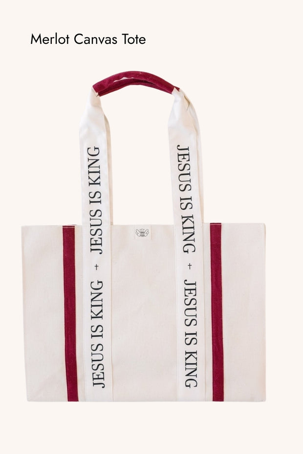 Jesus is King Canvas Tote Bag