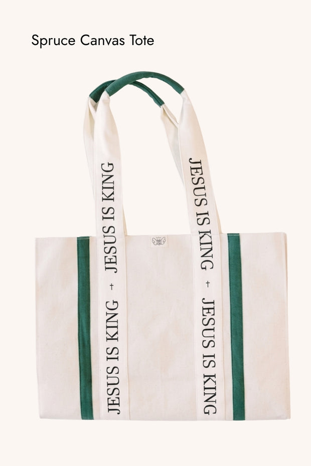 Jesus is King Canvas Tote Bag
