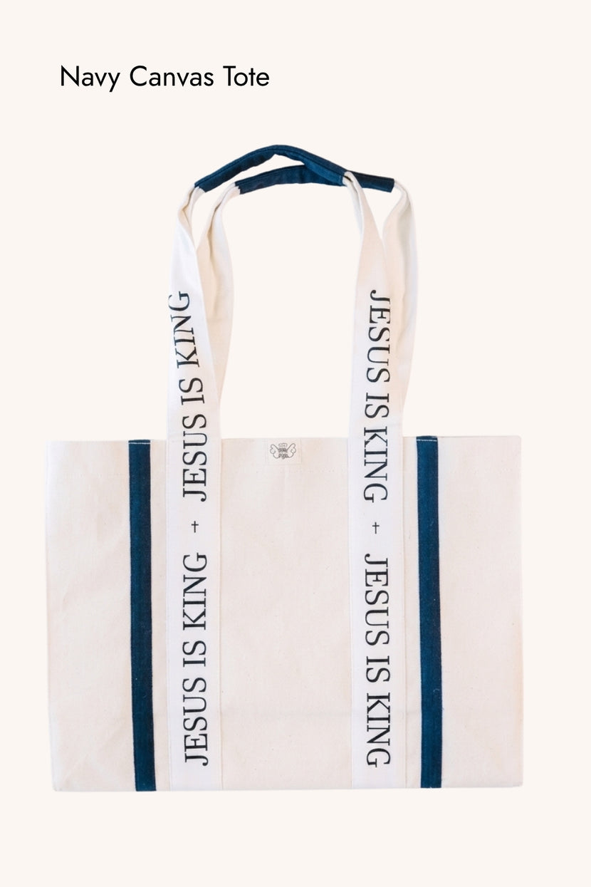 Jesus is King Canvas Tote Bag