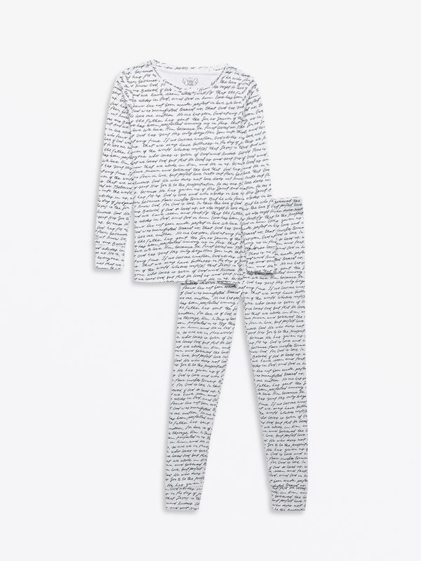 Love One Another PJ Long Sleeve Set Cotton