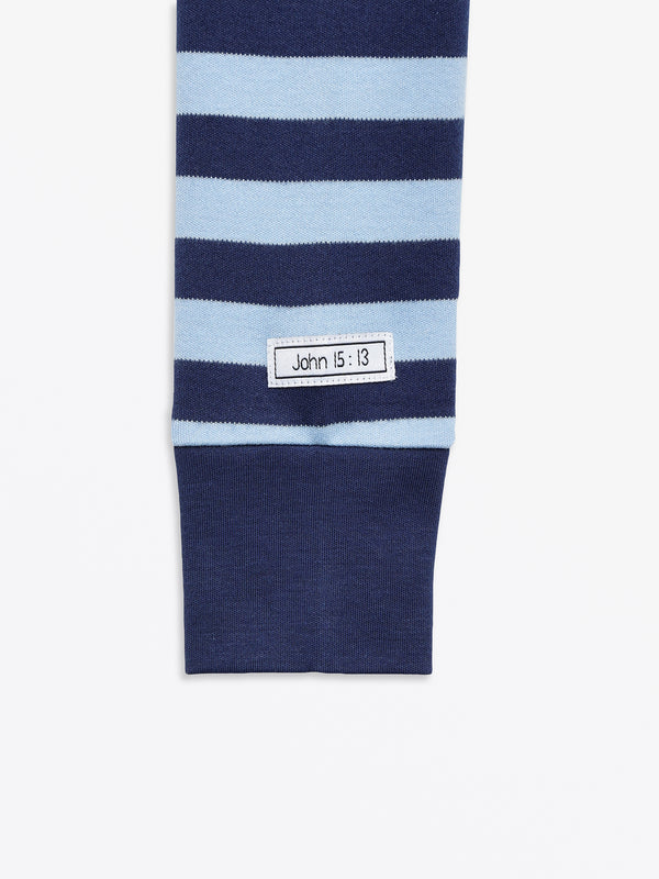 No Greater Love Blue PJ Long Sleeve Set Cotton