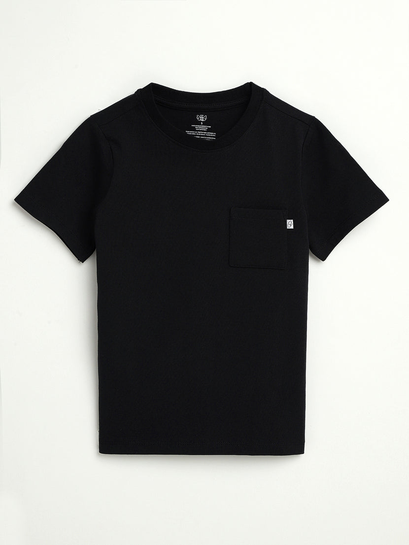 Kids Black Prayer Pocket T-Shirt | Short Sleeve