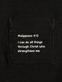 Baby Black Prayer Pocket T-Shirt Cotton | Short Sleeve