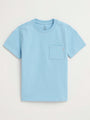 Kids Blue Prayer Pocket T-Shirt | Short Sleeve