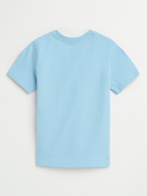Kids Blue Prayer Pocket T-Shirt | Short Sleeve