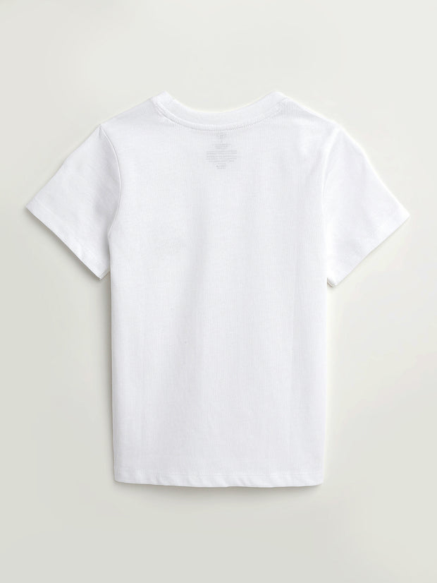 Kids White Prayer Pocket T-Shirt | Short Sleeve