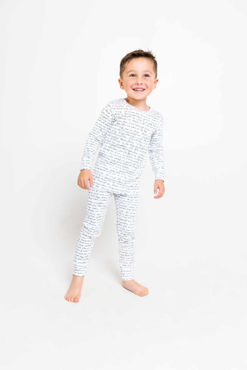 Love One Another PJ Long Sleeve Set Cotton